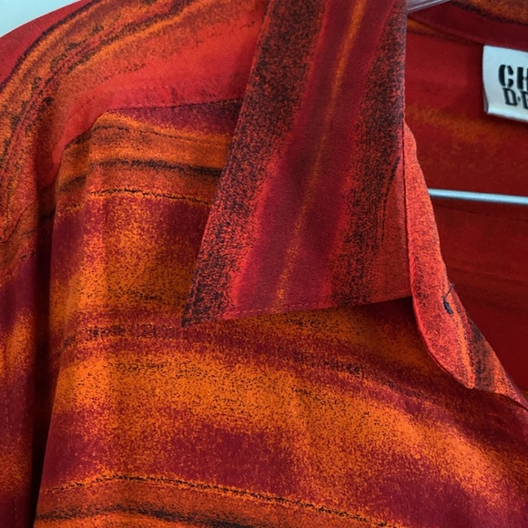 Red silk Chicos set with shell buttons - size 2 - Picture 10 of 15